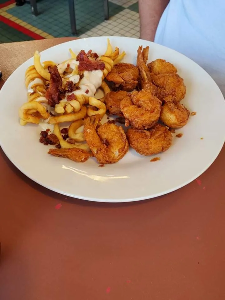 Fried Shrimp with Loaded Fries