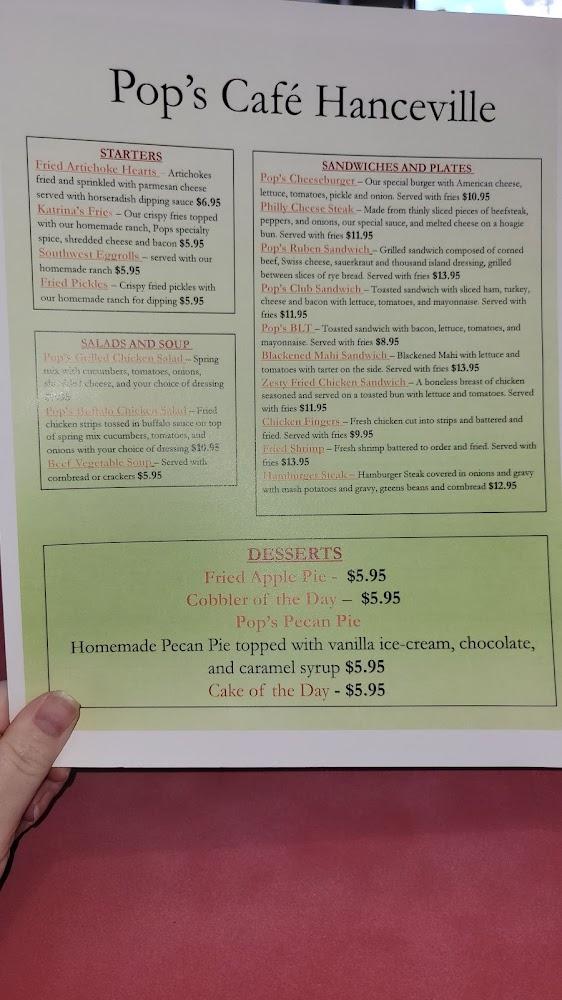 Pop's Cafe Hanceville Menu image 4